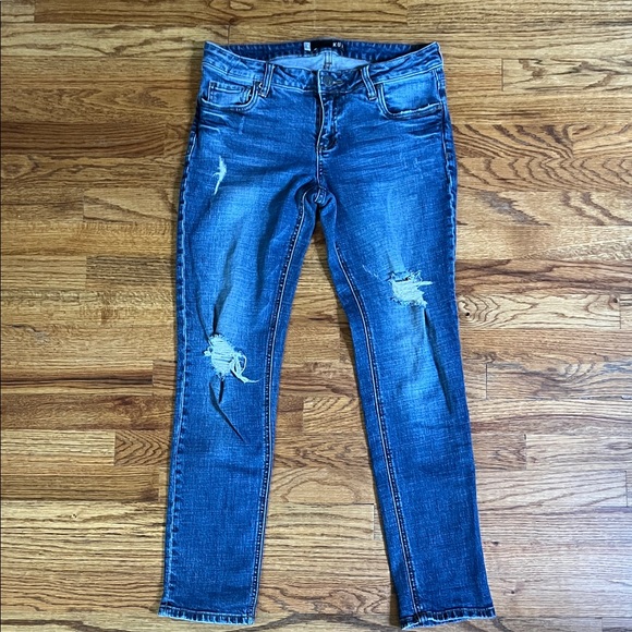 Kut from the Kloth Ripped Blue Skinny Jeans - Picture 1 of 2